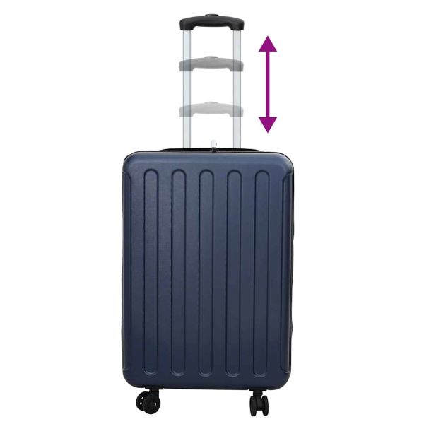 Куфар с заключване Тъмносиньо 43 x 27 x 66 см ABS пластмаса