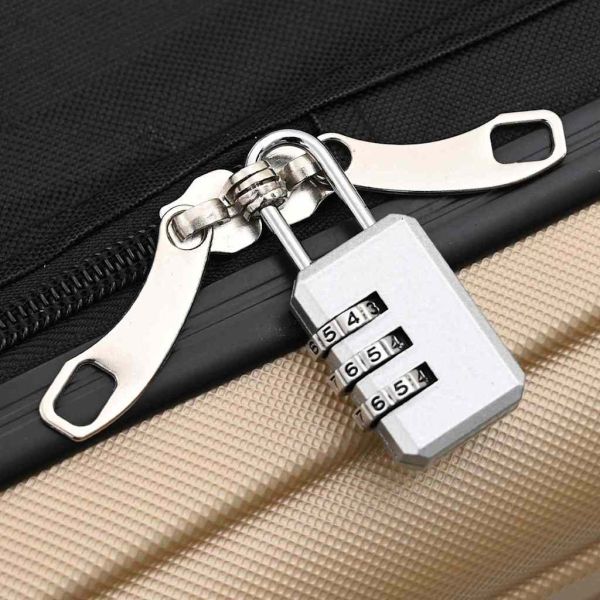 Куфар с заключване Шампанско 43 x 27 x 66 см ABS пластмаса