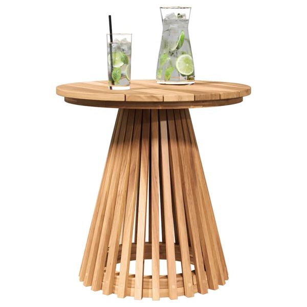 Странична маса Кафяво 50 x 50 x 49,5 см Солидно тиково дърво