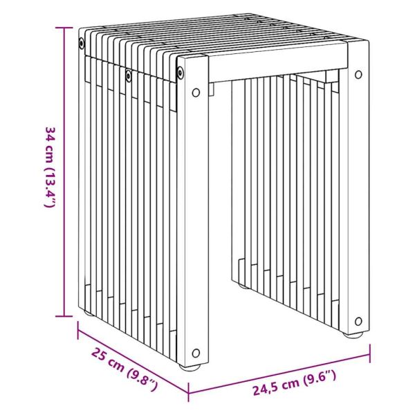 Странична масичка за градина 3 pcs Кафяво 33 x 44,5 x 51 см
