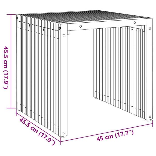 Странична масичка за градина Кафяво 45 x 42,5 x 45 см