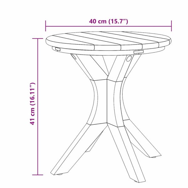 Странична маса Кафяво 40 x 40 x 41 см Солидно тиково дърво