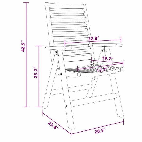 Градински столове 2 pcs Кафяво 52 x 64.5 x 108 см