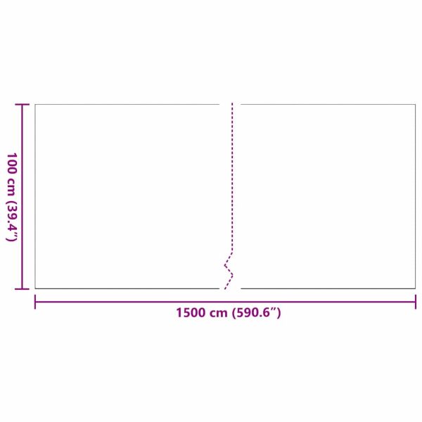 Изкуствена трева Черно 1500 x 100 x 3 см Полипропилен