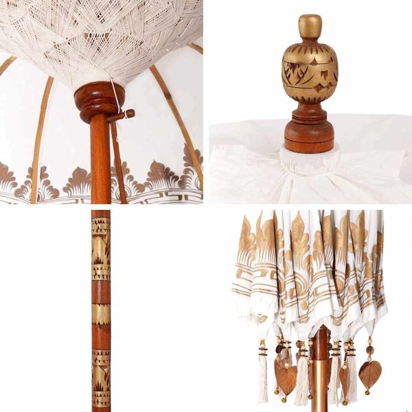 Балийски Парасол Крем 185 x 185 x 260 см