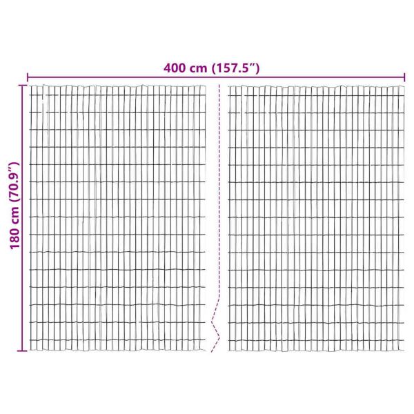 Ограда от кора Естествен 400 x 180 см Бор