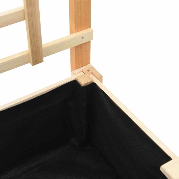 Градинска саксия Бежово 71 x 38 x 152 см Солидно ела дърво