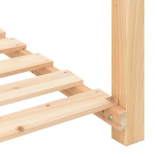 Градинска саксия Бежово 155 x 59 x 76,5 см Солидно ела дърво