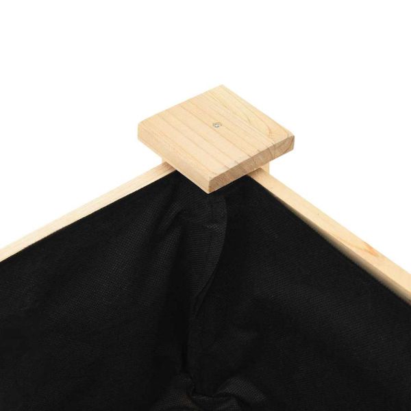 Градинска саксия Бежово 60,5 x 60 x 76,5 см Солидно ела дърво