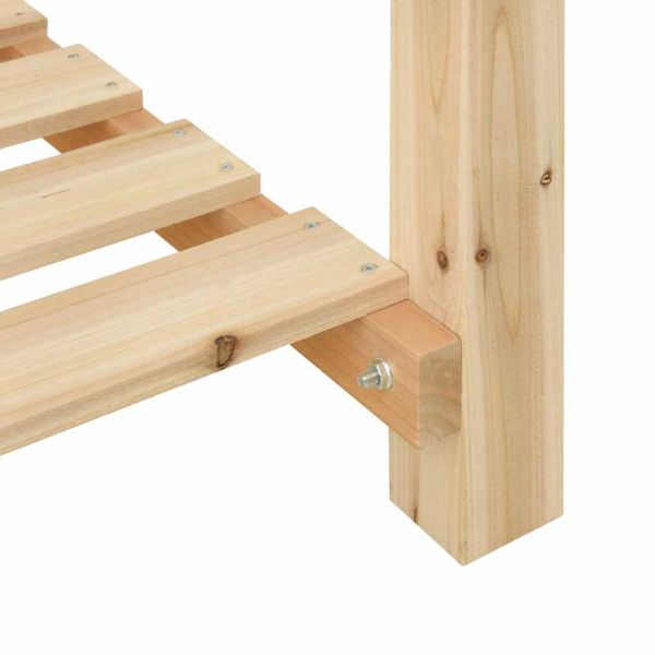 Градинска саксия Бежово 90 x 90 x 76,5 см Солидно ела дърво