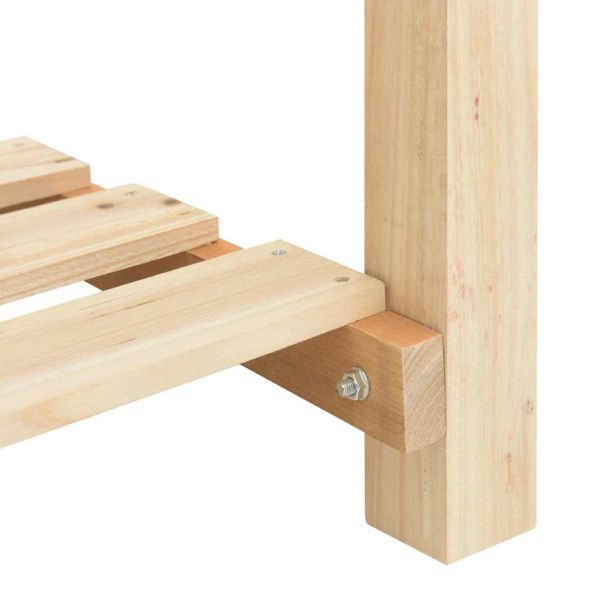 Градинска саксия Бежово 71 x 37 x 76,5 см Солидно ела дърво