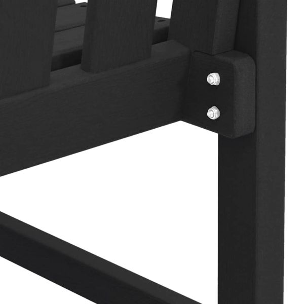 Градинска пейка Черно 120 x 59 x 88 см HDPE