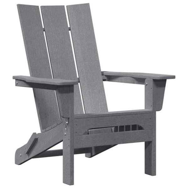 Сгъваем Adirondack стол Светлосиво 80,5 x 74,5 x 92 см HDPE