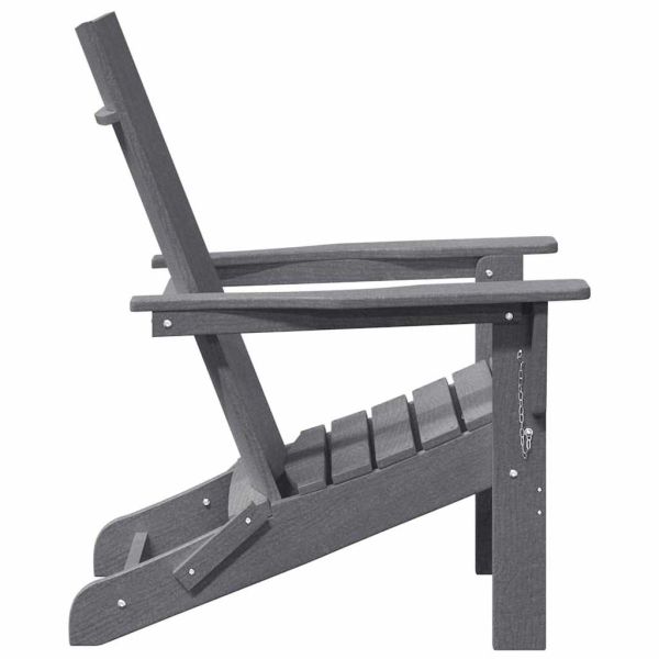 Сгъваем Adirondack стол Светлосиво 80,5 x 74,5 x 92 см HDPE