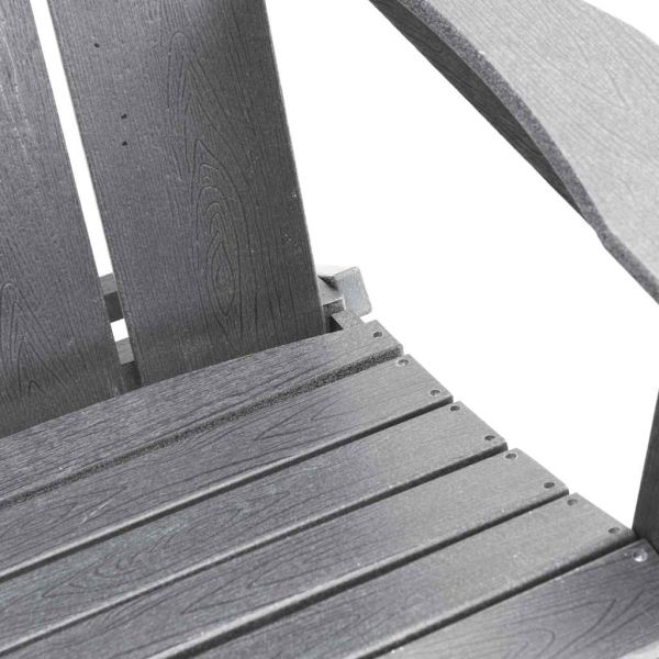 Сгъваем Adirondack стол Светлосиво 80,5 x 74,5 x 92 см HDPE