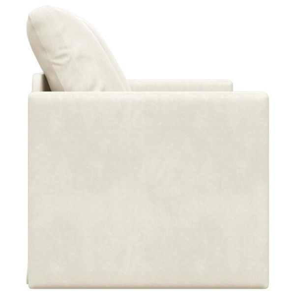 Диван легло Крем 204 x 122 x 60 см Кадифе