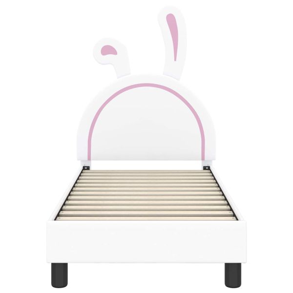 Легло за малко с главна дъска с таблото Бяло 70 x 140 cm PU