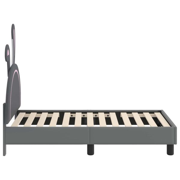 Легло за малко с главна дъска Светлосиво 70 x 140 cm PU