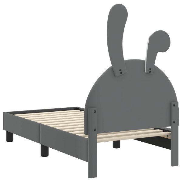 Легло за малко с главна дъска Светлосиво 70 x 140 cm PU