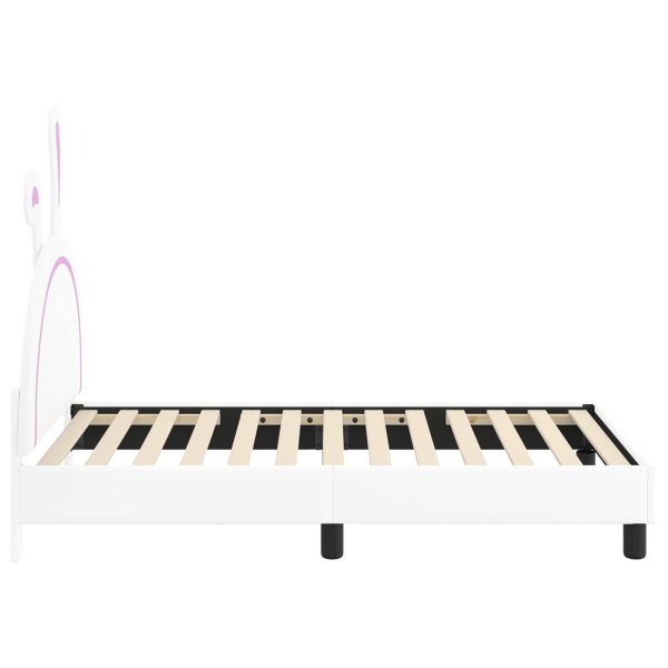 Легло за деца с табла с таблото Бяло 80 x 160 cm PU