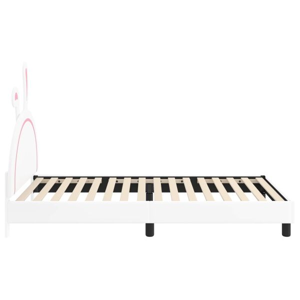 Легло за деца с табла с таблото Бяло 90 x 200 cm PU