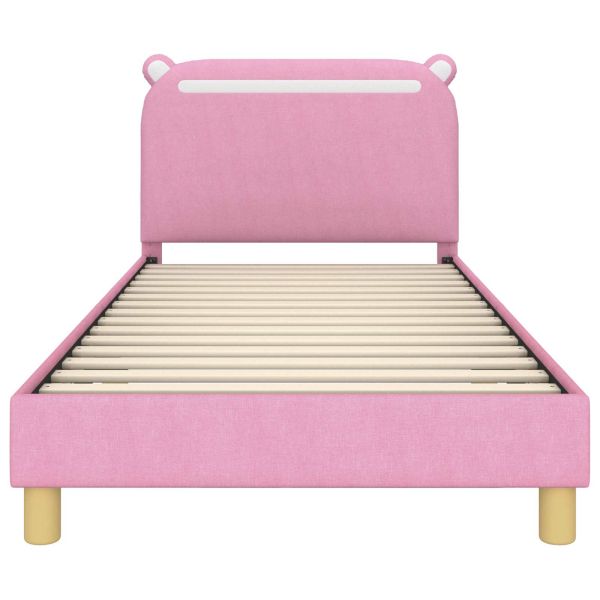 Легло за деца с табла с таблото Розово 90 x 190 cm текстил