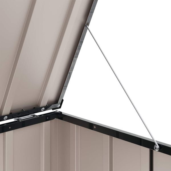 Кутия за съхранение в градината Черно 101 x 56,5 x 50 см