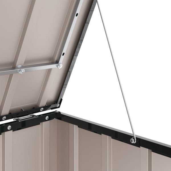 Кутия за съхранение в градината Черно 101 x 82 x 50 см Стомана