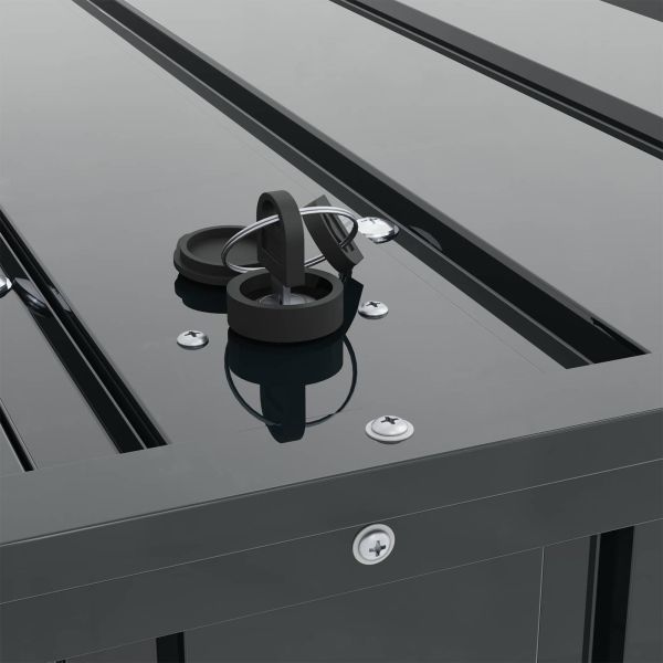 Кутия за съхранение в градината Черно 101 x 82 x 50 см Стомана