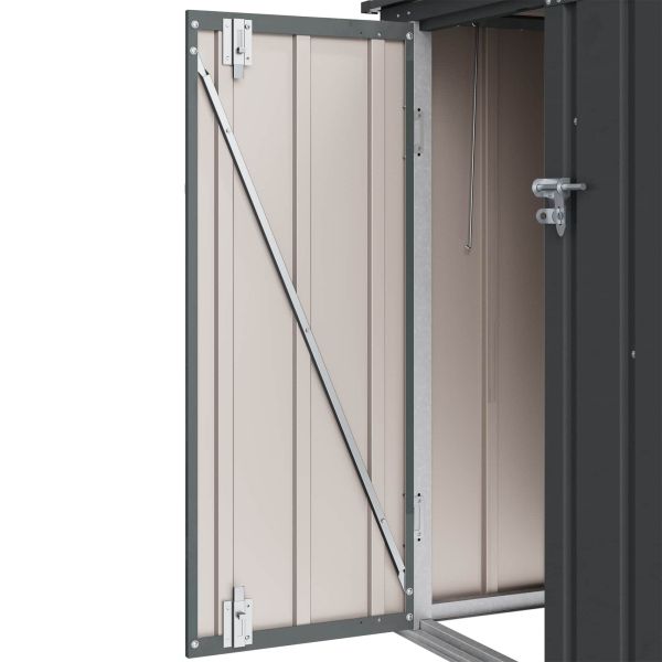 Кутия за съхранение в градината Черно 101,5 x 57 x 100,5 см