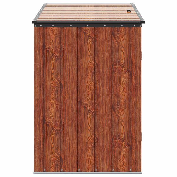 Кутия за съхранение в градината Кафяво 151,5 x 82 x 110,5 см