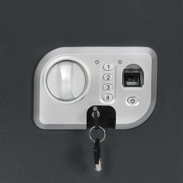 Цифров сейф с заключване Тъмносив 35 x 31 x 50 см Стомана