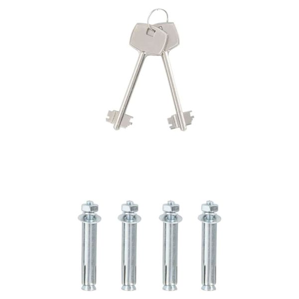 Каса с заключване Тъмносив 35 x 25 x 25 см Стомана