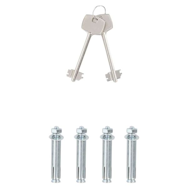 Каса с заключване Тъмносив 35 x 31 x 50 см Стомана