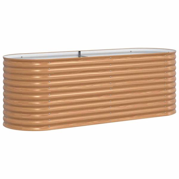 Повдигнато легло Кафяво 240 x 80 x 81 cm Стомана