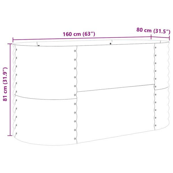 Повдигнато легло Кафяво 160 x 80 x 81 cm Стомана