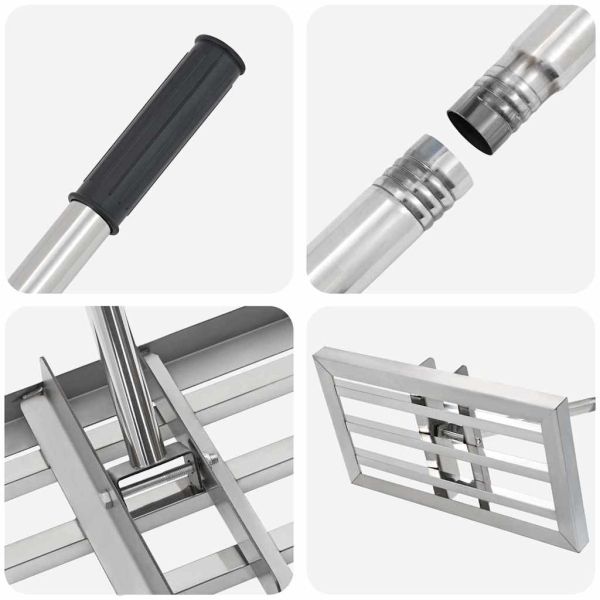 Градинска рейка Сребрист 45 x 25 x 200 см Неръждаема стомана