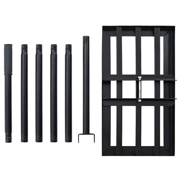 Градинска рейка Черно Прахово боядисана стомана