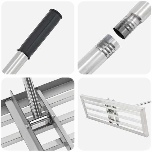 Градинска рейка Сребрист 75 x 25 x 200 см Неръждаема стомана