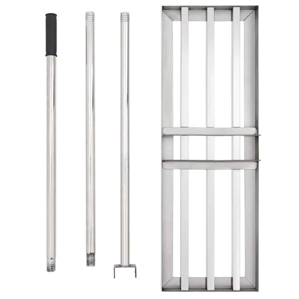 Градинска рейка Сребрист 75 x 25 x 200 см Неръждаема стомана