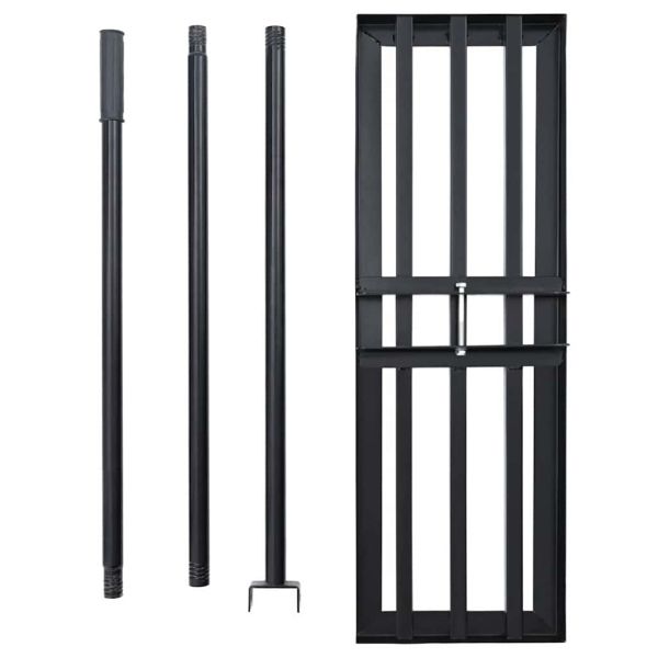 Градинска рейка Черно Прахово боядисана стомана