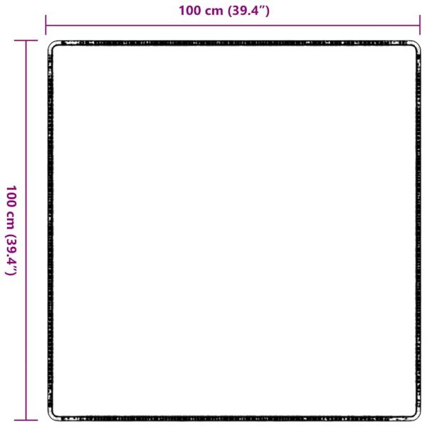 Килим пътека Тъмен сив 100 x 100 cm 100% Полипропилен