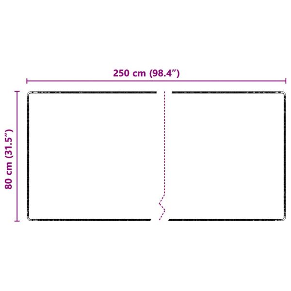 Килим пътека Черно 80 x 250 cm 100% Полипропиленов Тапициран