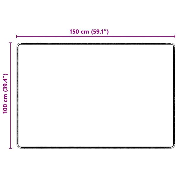 Килим пътека Черно 100 x 150 cm 100% Полипропиленов Тапициран