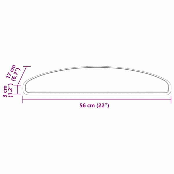 Самозалепващи стъпаловидни постелки 15 pcs Синьо 56 x 17 x 3 cm