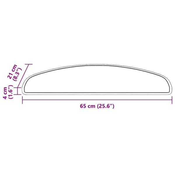 Самозалепващи стъпаловидни постелки 15 pcs Синьо 65 x 21 x 4 cm