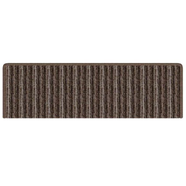 Самозалепващи стъпаловидни постелки На райета 15 pcs Кафяво