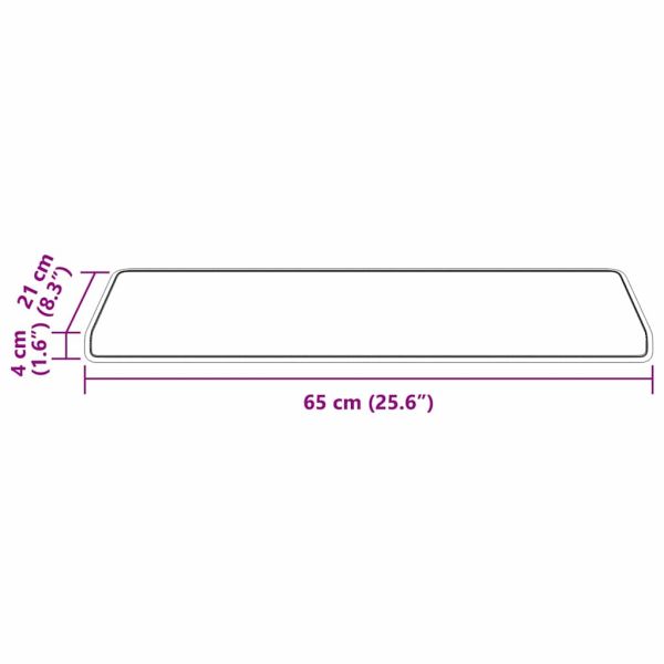 Самозалепващи стъпаловидни постелки 15 pcs Синьо 65 x 21 x 4 cm