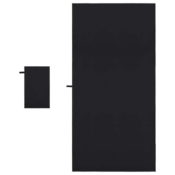 Комплект Спортни Хавлии 2 pcs Черно текстил