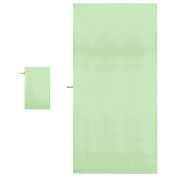 Комплект Спортни Хавлии 2 pcs Зелен текстил